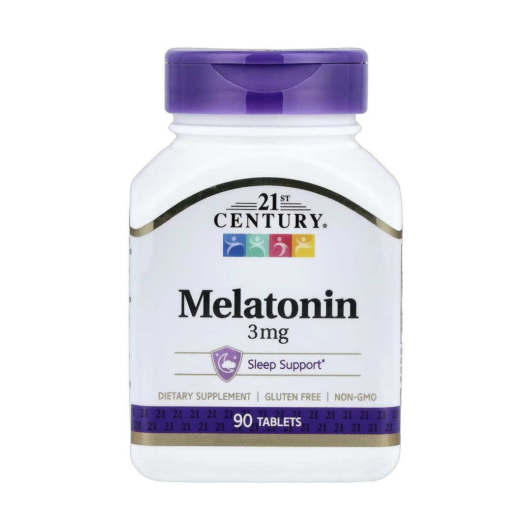 21st Century, Melatonin, 3 mg, 90 Tablets front packaging view