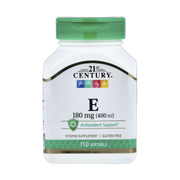 21st Century, Vitamin E, 180 mg (400 IU), 110 Softgels front packaging view