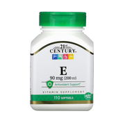 21st Century, Vitamin E, 90 mg (200 IU), 110 Softgels front packaging view