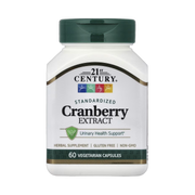 21st Century, Cranberry Extract, Standardized, 60 Vegetarian Capsules front packaging view