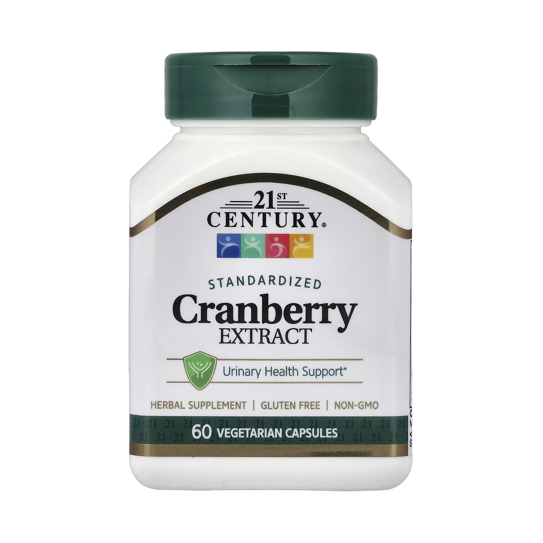21st Century, Cranberry Extract, Standardized, 60 Vegetarian Capsules front packaging view