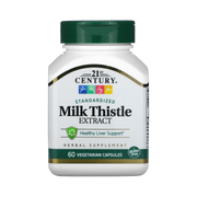 21st Century, Standardized Milk Thistle Extract, 60 Vegetarian Capsules front packaging view
