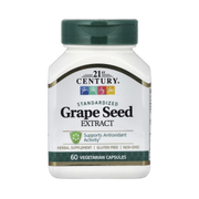21st Century, Grape Seed Extract, Standardized, 60 Vegetarian Capsules front packaging view