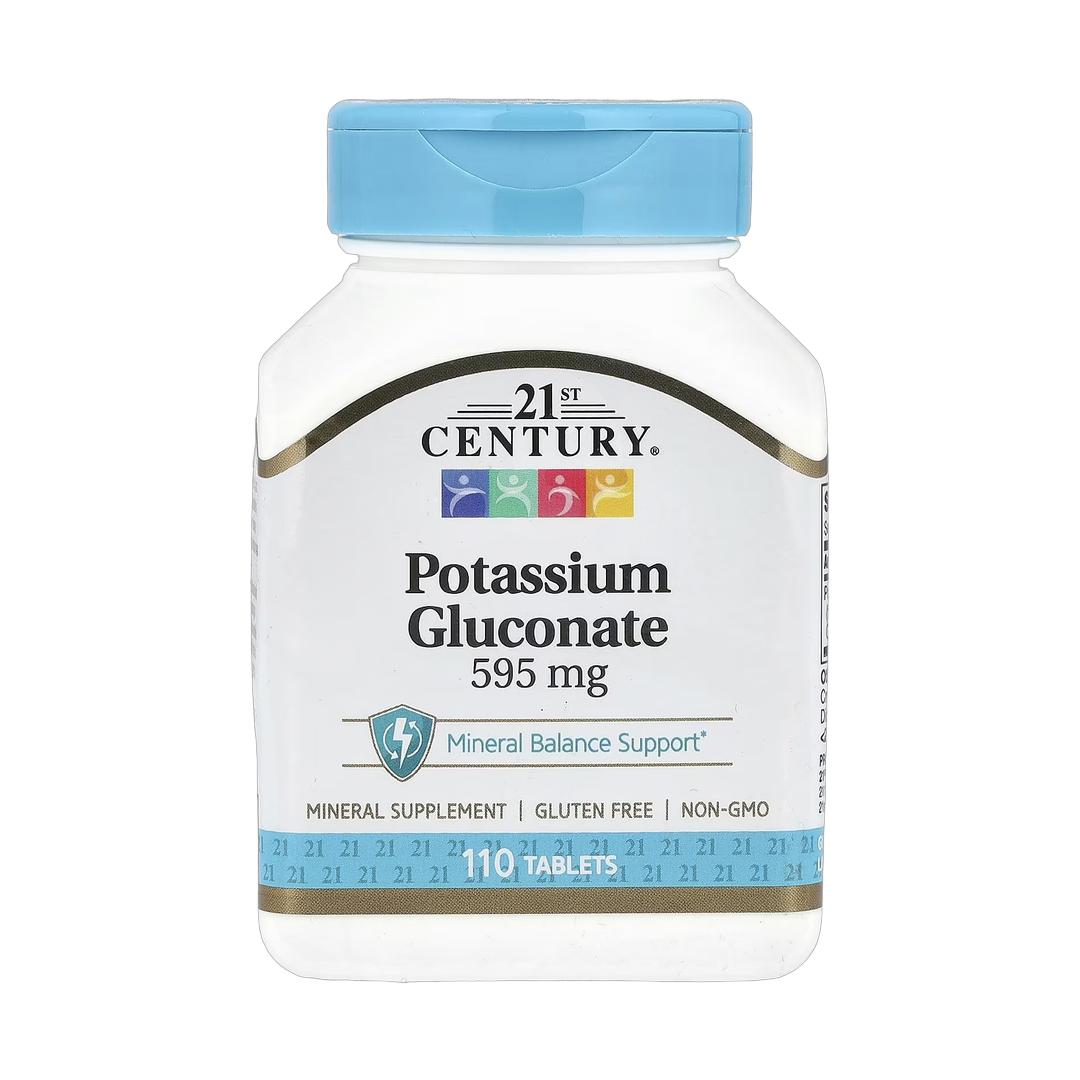 21st Century, Potassium Gluconate, 595 mg, 110 Tablets front packaging view