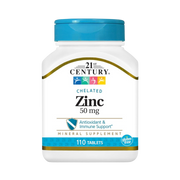 21st Century, Zinc, 50 Mg, 110 Tablets front packaging view