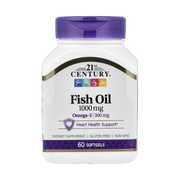 21st Century, Fish Oil, 1,000 mg, 60 Softgels front packaging view