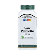 21st Century, Saw Palmetto, 200 Vegetarian Capsules front packaging view