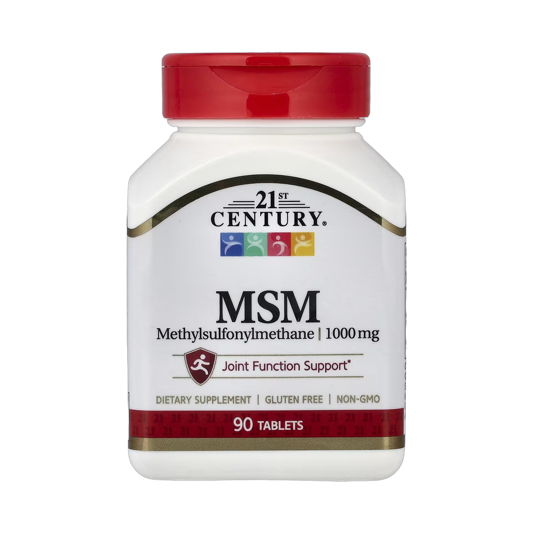 21st Century, MSM, 1,000 mg, 90 Tablets front packaging view