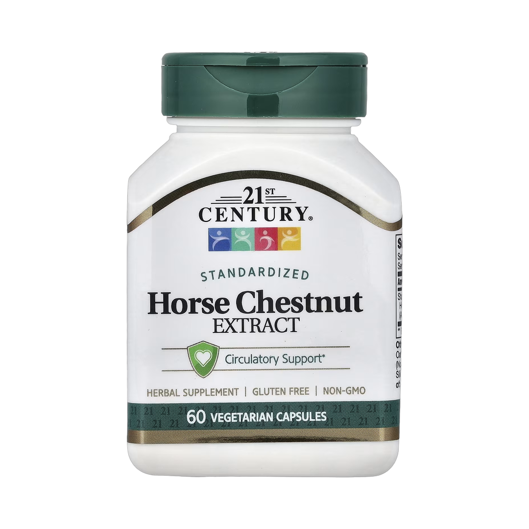 21st Century, Horse Chestnut Extract, Standardized, 60 Vegetarian Capsules front packaging view