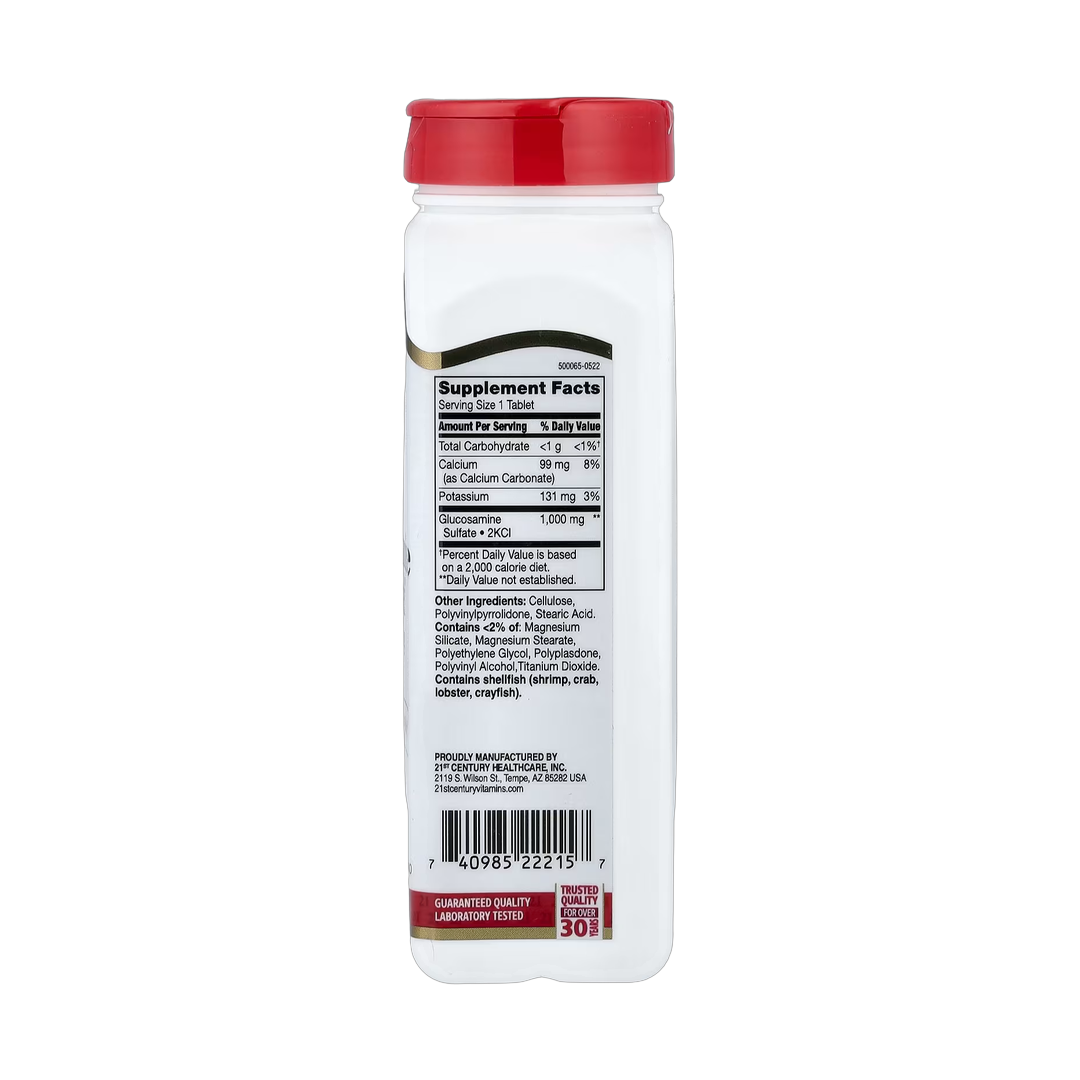 21st Century, Glucosamine Relief, 120 Tablets back packaging view