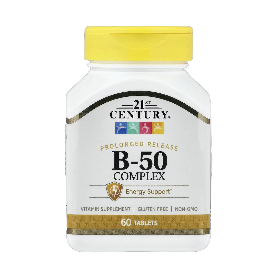 21st Century, B-50 Complex, Prolonged Release, 60 Tablets front packaging view