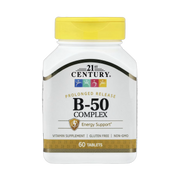21st Century, B-50 Complex, Prolonged Release, 60 Tablets front packaging view