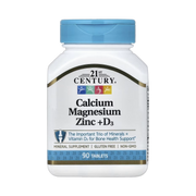 21st Century, Calcium Magnesium Zinc + D3, 90 Tablets front packaging view