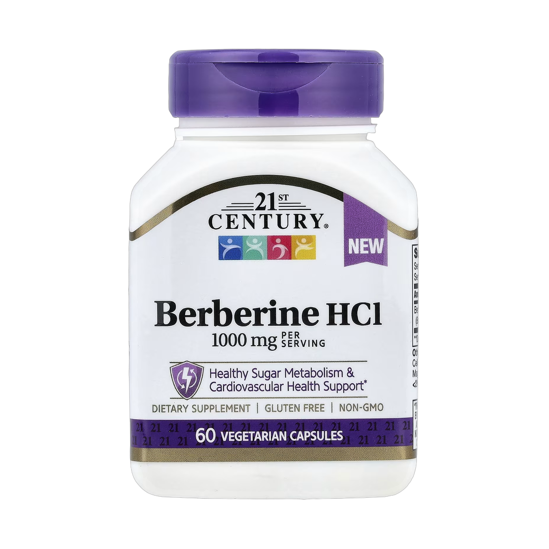 21st Century, Berberine HCI, 60 Vegetarian Capsules front packaging view
