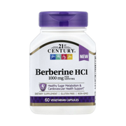 21st Century, Berberine HCI, 60 Vegetarian Capsules front packaging view