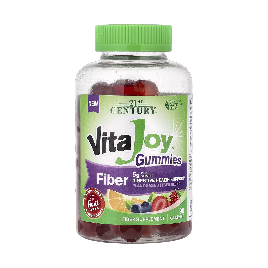 21st Century, VitaJoy Gummies, Fiber, Fruit, 90 Gummies front packaging view