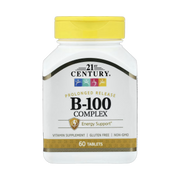 21st Century, B-100 Complex, Prolonged Release, 60 Tablets front packaging view
