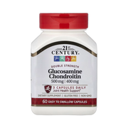 21st Century, Glucosamine Chondroitin, 500 mg/400 mg, 60 Easy To Swallow Capsules front packaging view