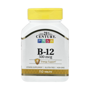 21st Century, Vitamin B-12, 500 mcg, 110 Tablets front packaging view