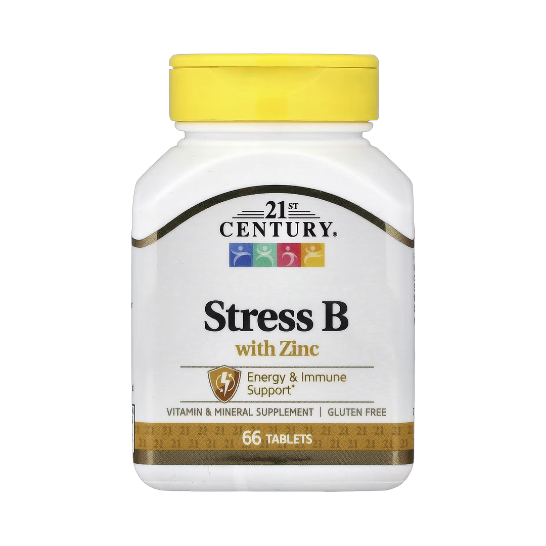 21st Century, Stress B with Zinc, 66 Tablets front packaging view