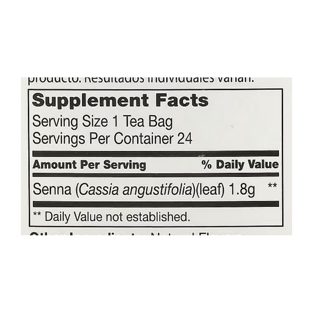 21st Century, Herbal Slimming Tea, Honey Lemon, Caffeine Free, 24 Tea Bags, 1.7 oz, 48 g supplement facts label showing ingredients, vitamins, minerals, and serving information