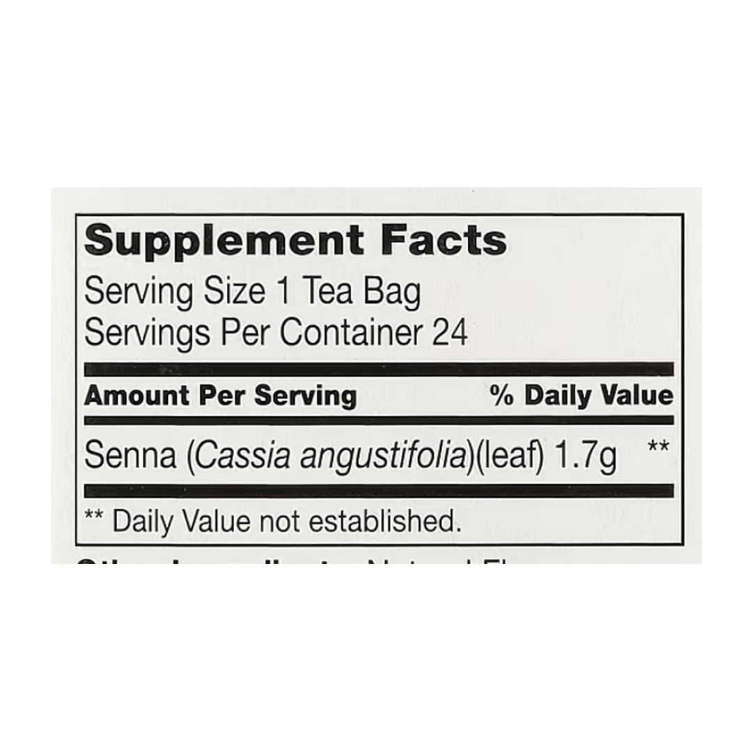 21st Century, Herbal Slimming Tea, Orange Spice, Caffeine Free, 24 Tea Bags, 1.7 oz, 48 g supplement facts label showing ingredients, vitamins, minerals, and serving information