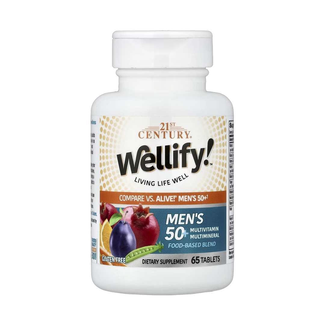 21st Century, Wellify, Men's 50+ Multivitamin Multimineral, 65 Tablets front packaging view