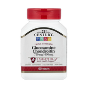 21st Century, Glucosamine/Chondroitin, 60 Tablets front packaging view