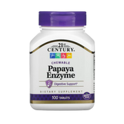 21st Century, Chewable Papaya Enzyme, 100 Tablets front packaging view