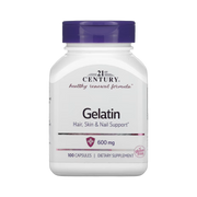 21st Century, Gelatin, 600 mg, 100 Capsules front packaging view