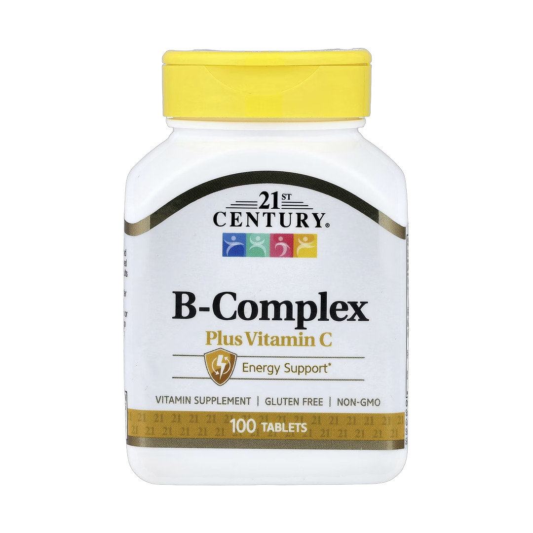 21st Century, B-Complex plus Vitamin C, 100 Tablets front packaging view