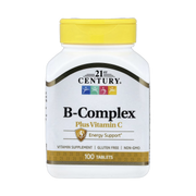 21st Century, B-Complex plus Vitamin C, 100 Tablets front packaging view
