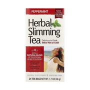 21st Century, Herbal Slimming Tea, Peppermint, Caffeine Free, 24 Tea Bags, 1.7 oz, 48 g front packaging view