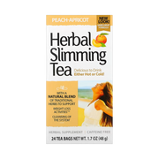 21st Century, Herbal Slimming Tea, Peach-Apricot, Caffeine Free, 24 Tea Bags, 1.7 oz, 48 g front packaging view