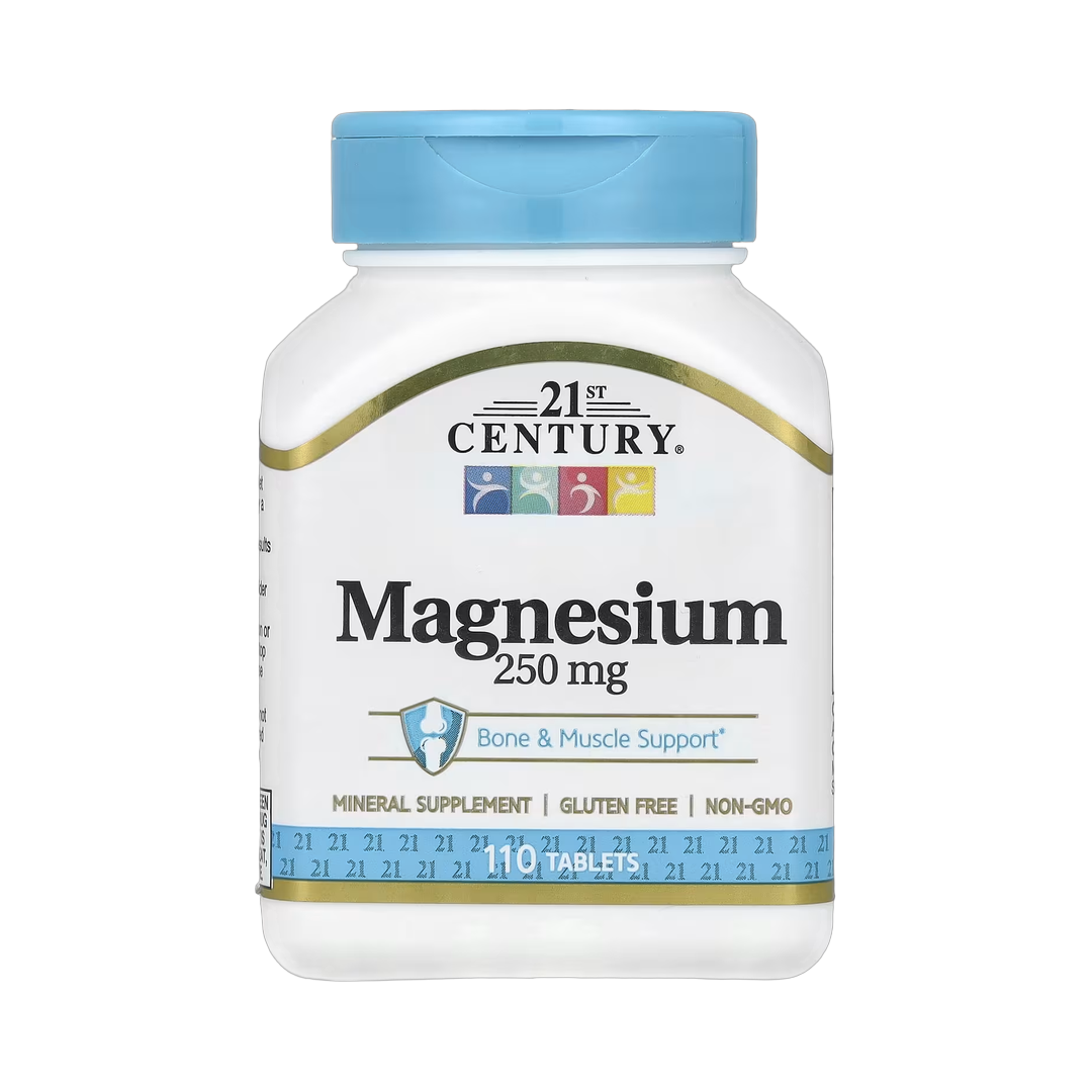 21st Century, Magnesium, 250 mg, 110 Tablets front packaging view