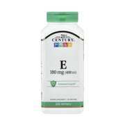 21st Century, Vitamin E, 180 mg (400 IU), 250 Softgels front packaging view