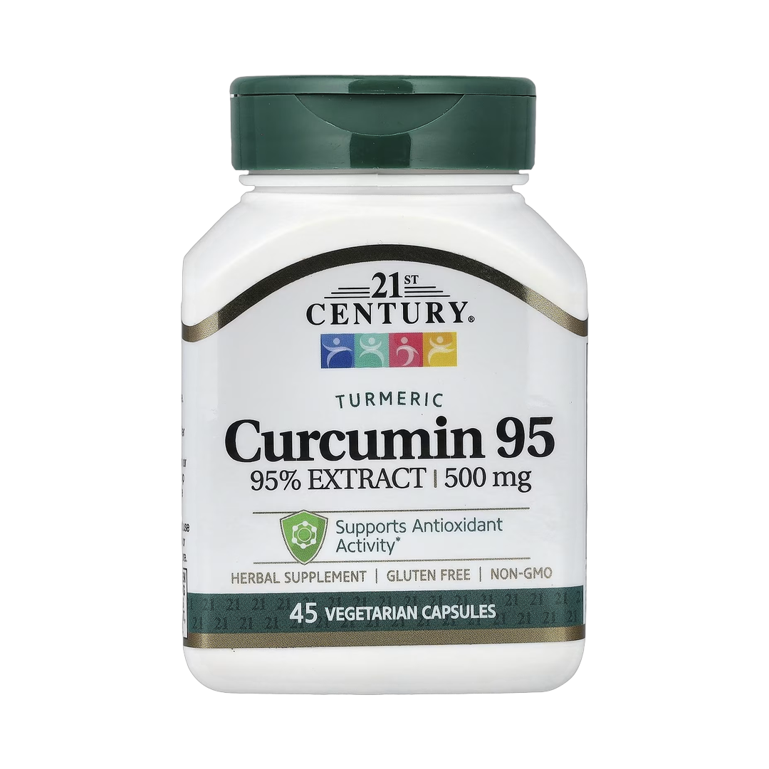 21st Century, Curcumin 95, 500 mg, 45 Vegetarian Capsules front packaging view