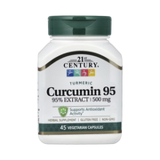 21st Century, Curcumin 95, 500 mg, 45 Vegetarian Capsules front packaging view