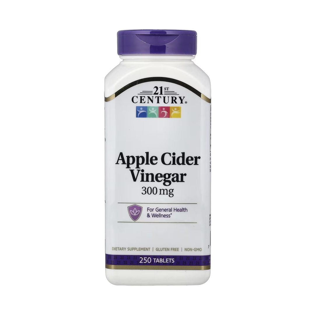 21st Century, Apple Cider Vinegar, 300 mg, 250 Tablets front packaging view
