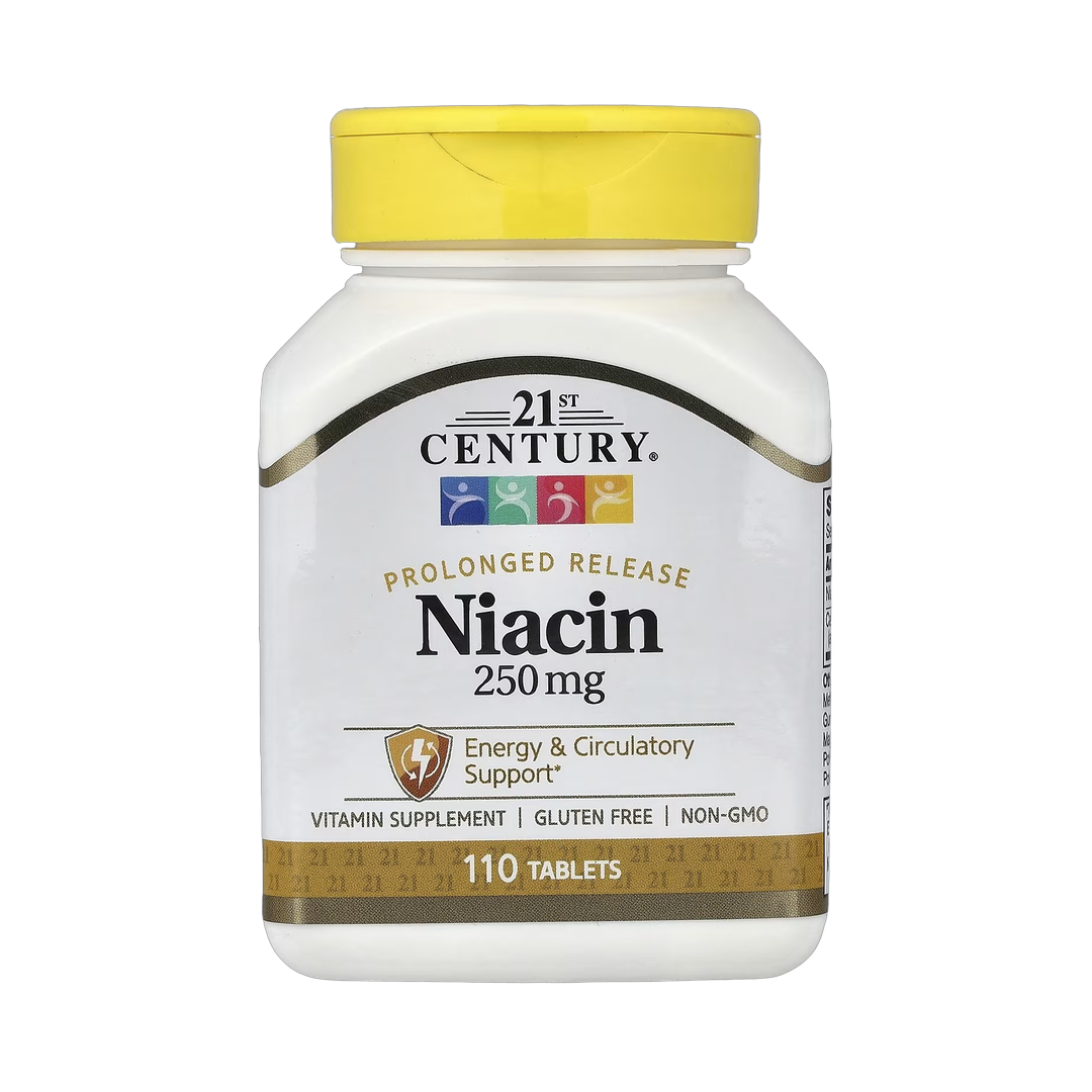 21st Century, Niacin, Prolonged Release, 110 Tablets front packaging view