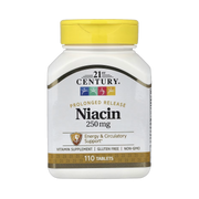 21st Century, Niacin, Prolonged Release, 110 Tablets front packaging view