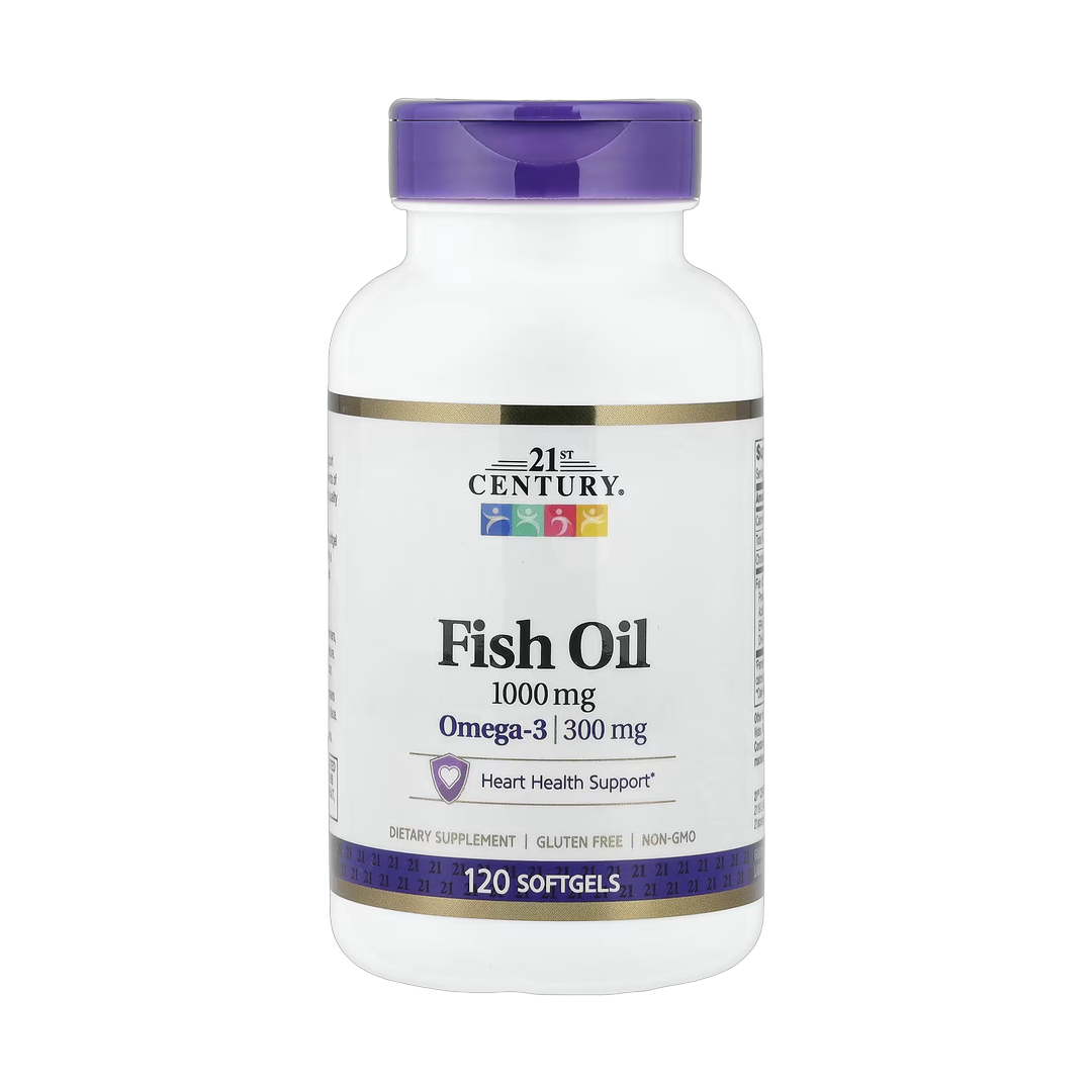 21st Century, Fish Oil, 1,000 mg, 120 Softgels front packaging view