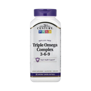 21st Century, Triple Omega Complex 3-6-9, 90 Enteric Coated Softgels front packaging view