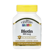 21st Century, Biotin, 110 Easy Swallow Tablets front packaging view