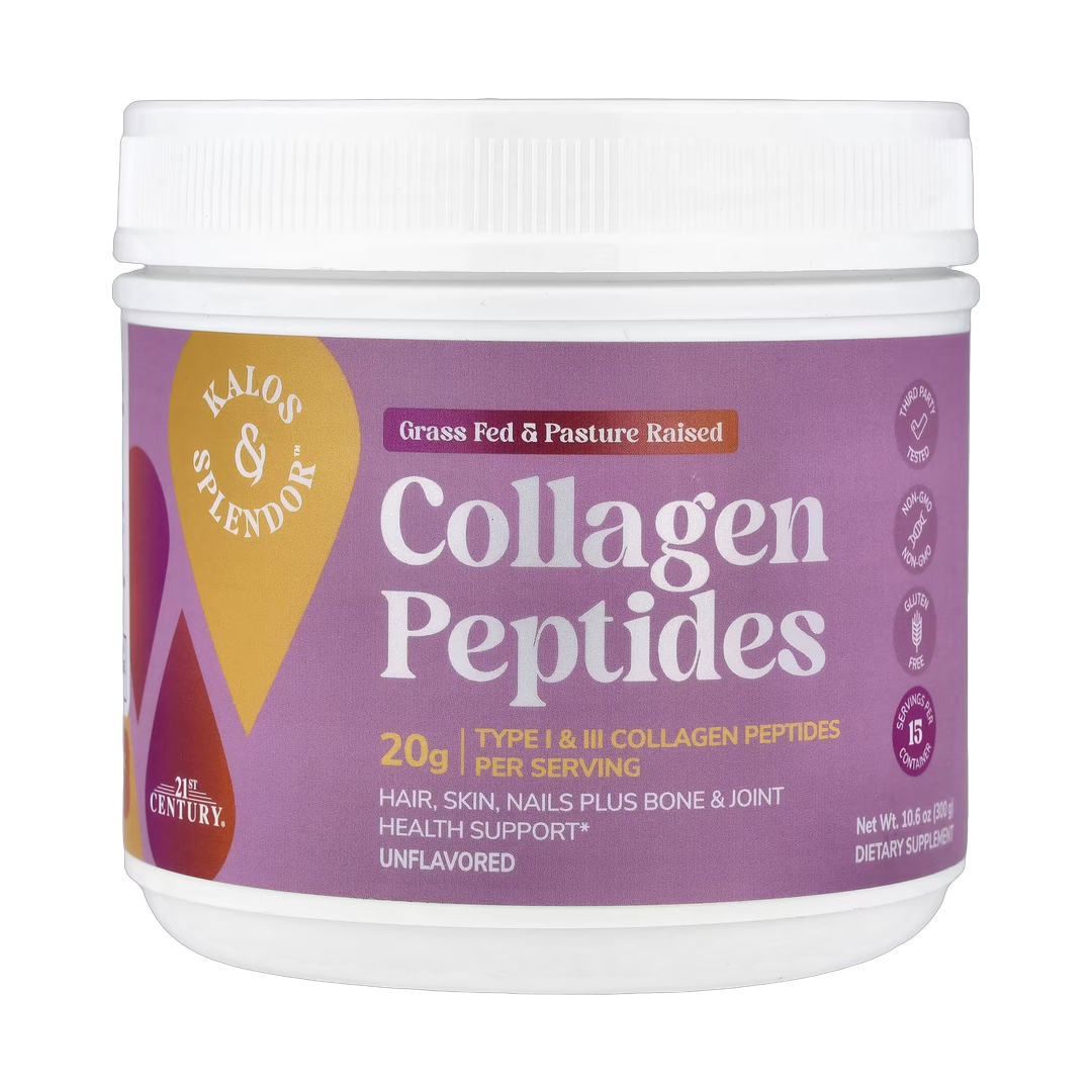 21st Century, Kalos & Splendorï¿½ Collagen Peptides, Unflavored, 10.6 oz (300 g) front packaging view