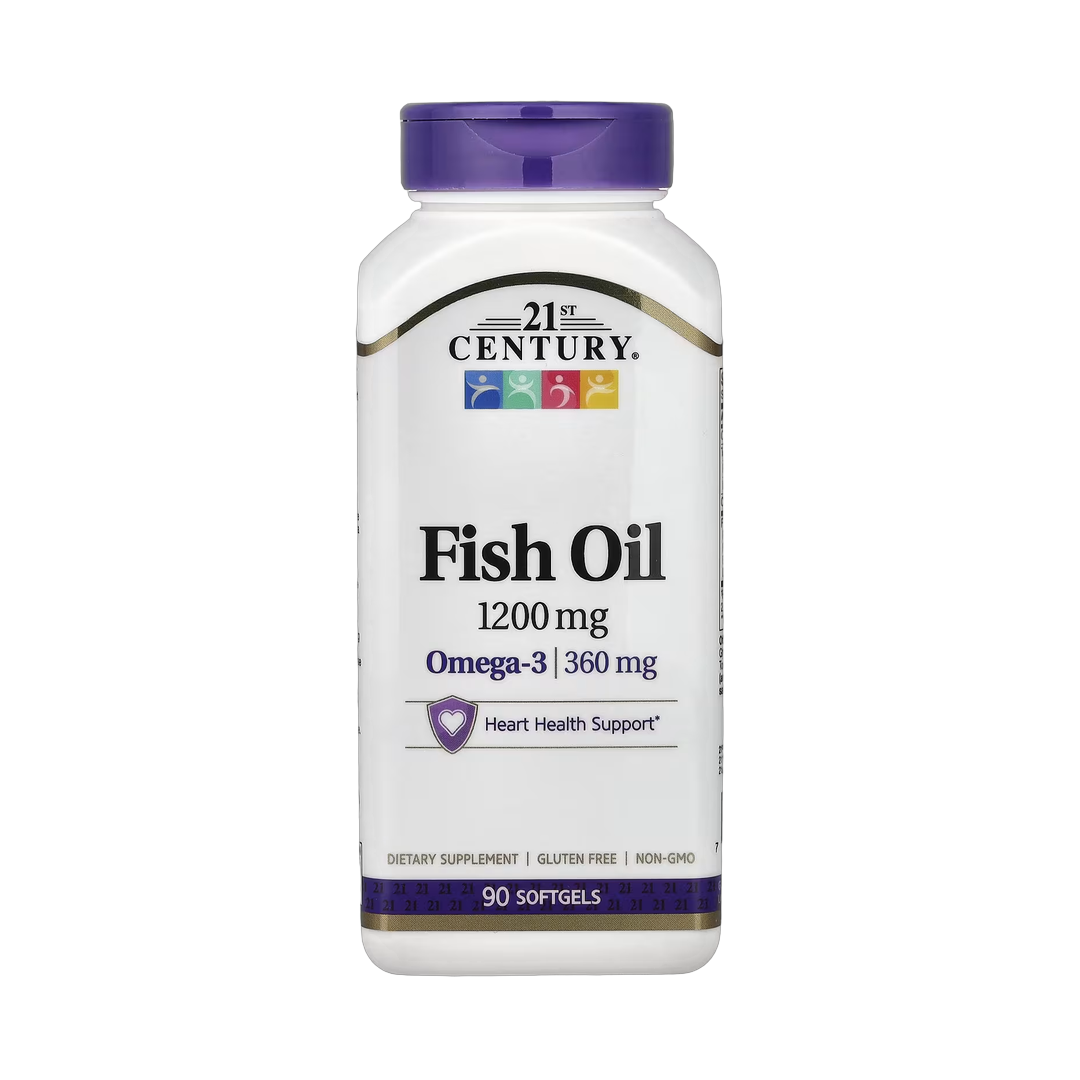 21st Century, Fish Oil, 1,200 mg, 90 Softgels front packaging view