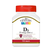 21st Century Vitamin D, 1000iu, 110 Tablets front packaging view