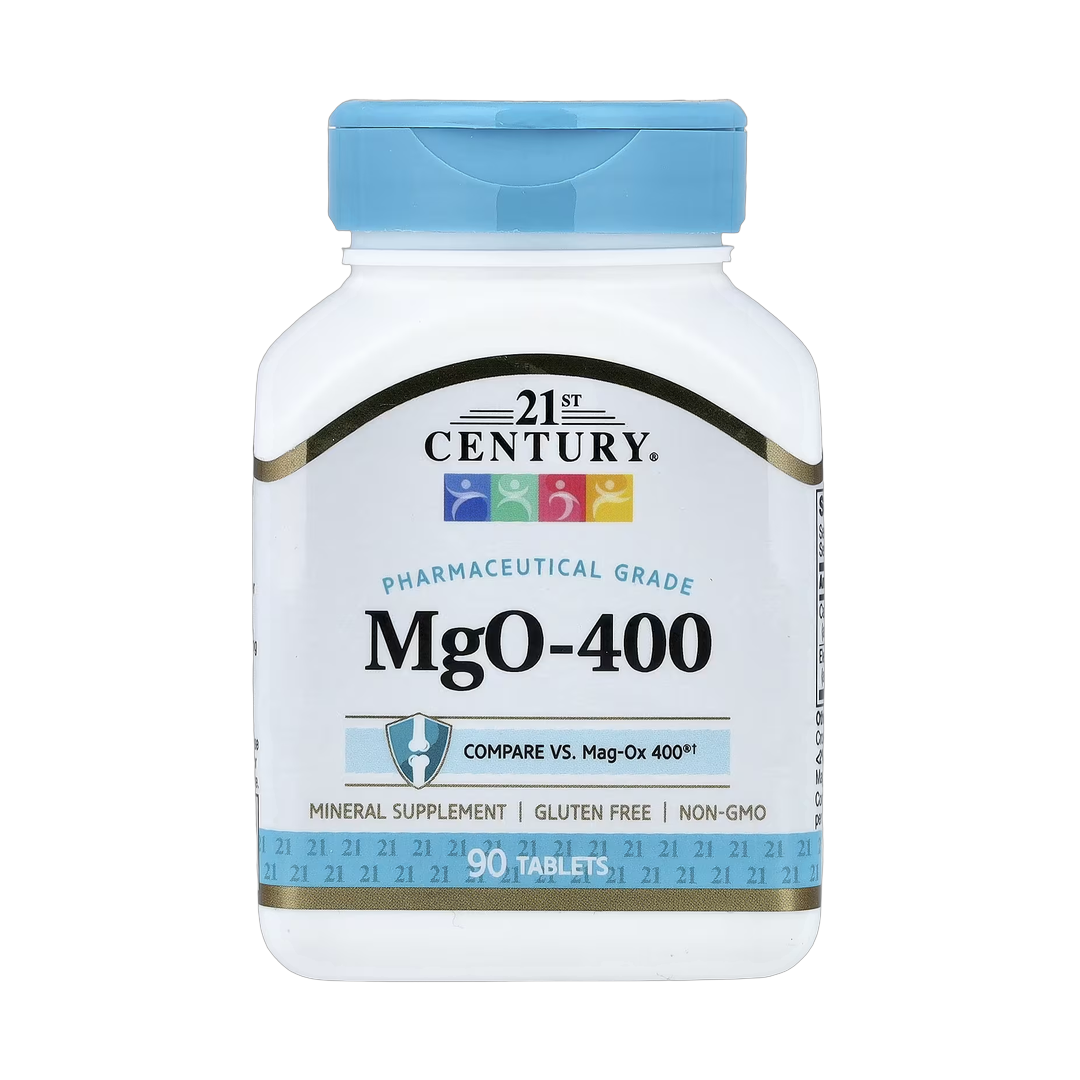 21st Century, MgO-400, 90 Tablets front packaging view