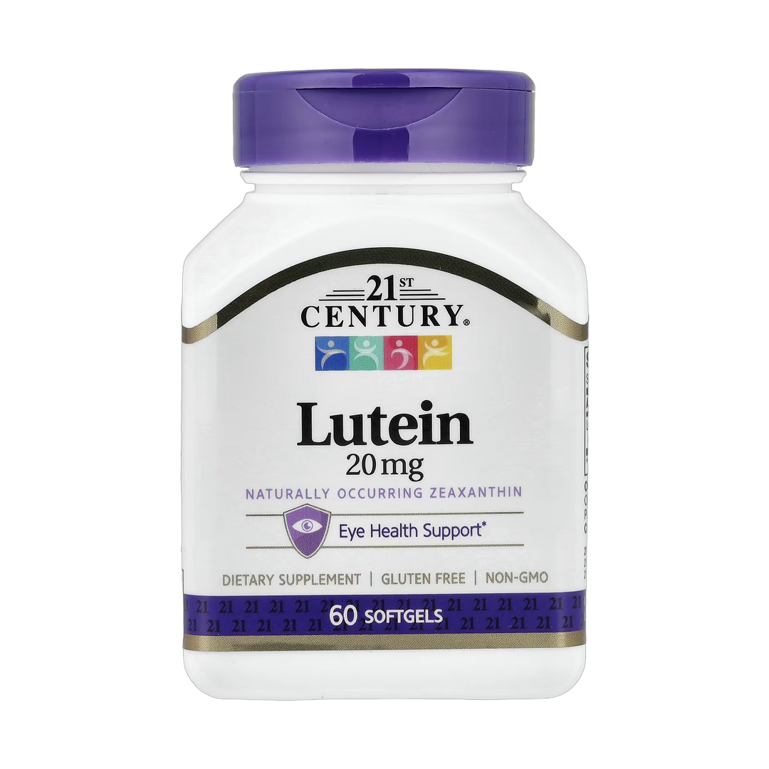 21st Century, Lutein, 20 mg, 60 Softgels front packaging view