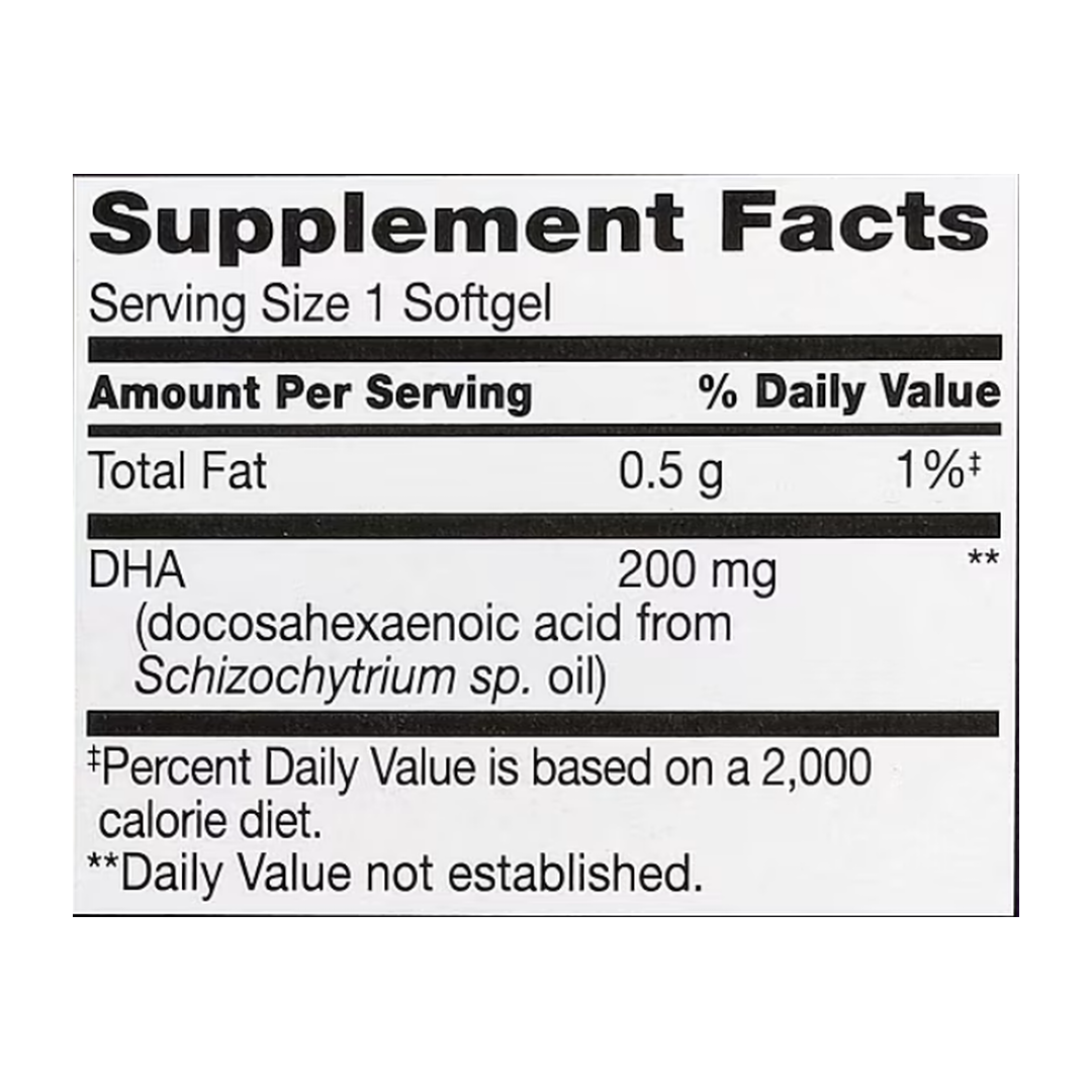21st Century, Prenatal Multivitamin Plus DHA, 2 Bottles, 60 Tablets / 60 Softgels supplement facts label showing ingredients, vitamins, minerals, and serving information